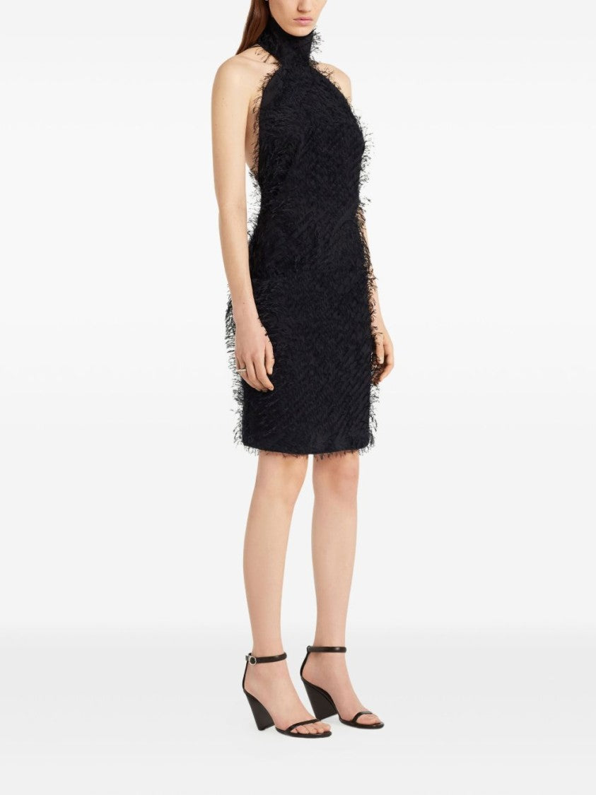 Courrèges Fringed Black Mini Dress
