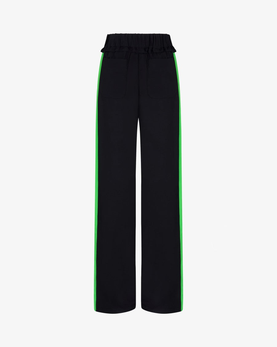 Serena Bute Boyfriend Trouser '24 - Black/Bright Green