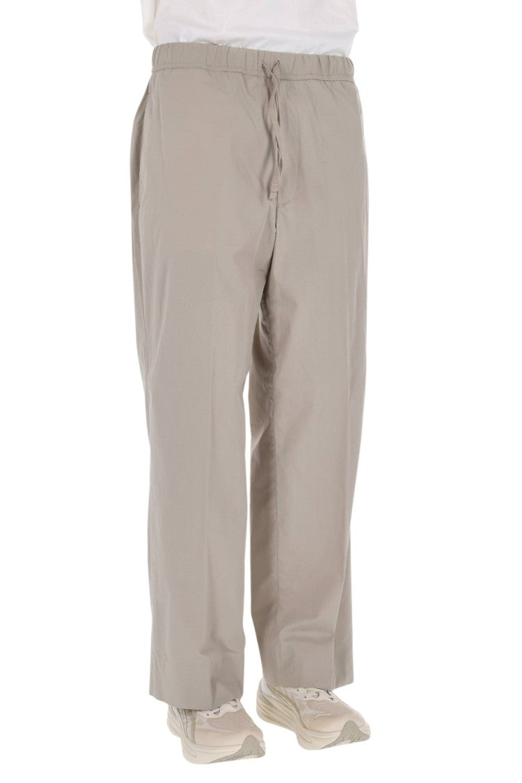 Officine Generale Straight-Leg Cotton Popeline Pants With Elastic Waistband