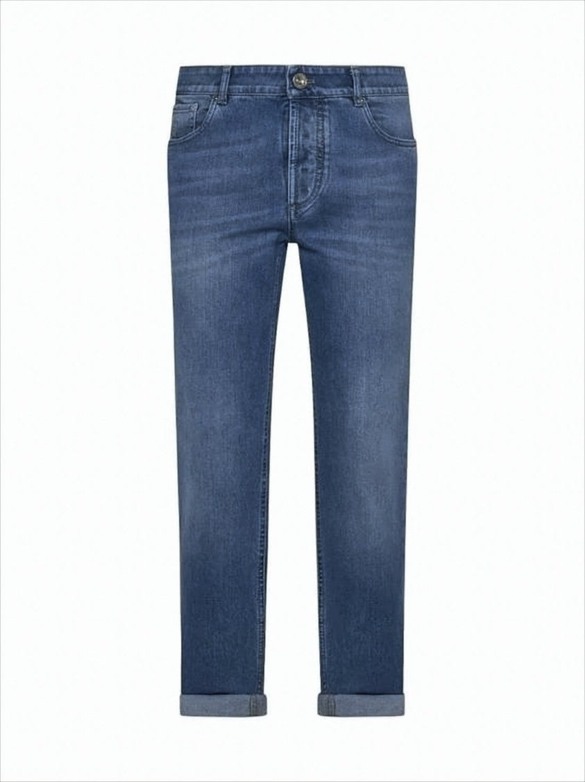 Brunello Cucinelli Straight-Leg Denim Pants With Classic Five-Pocket Design