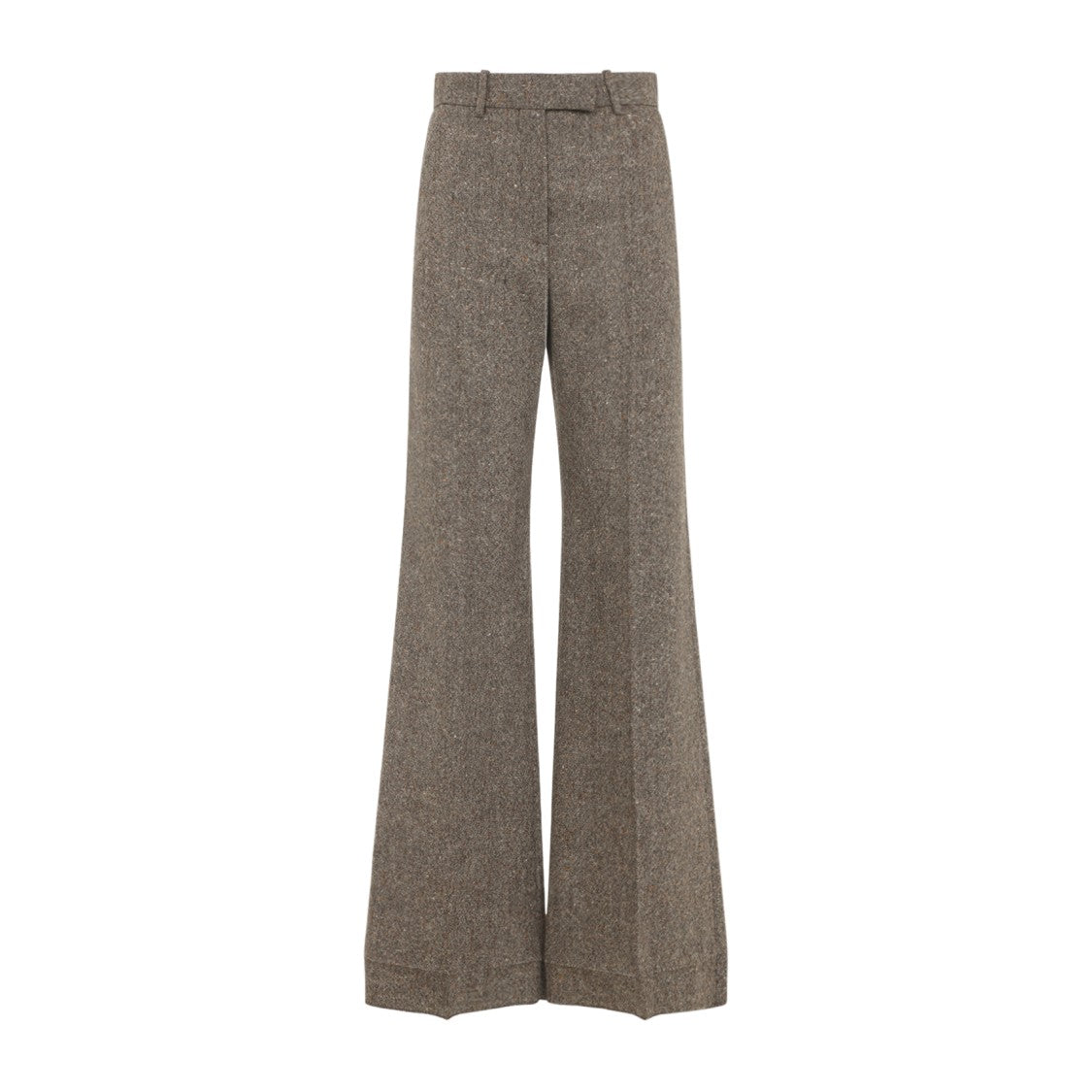 Valentino Straight Brown Virgin Wool Pants