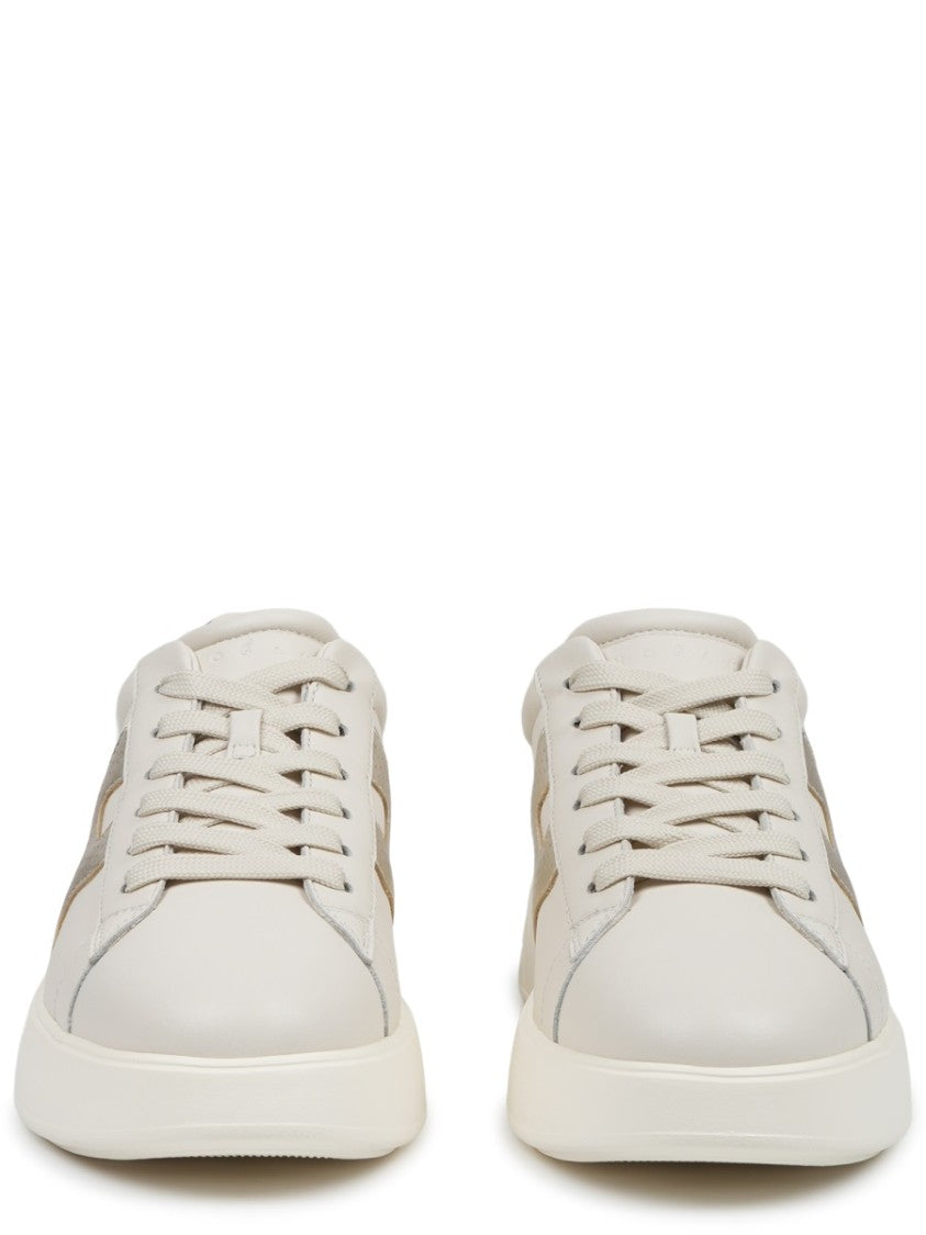 Hogan Rebel Mutton Calfskin Metallic Sneakers