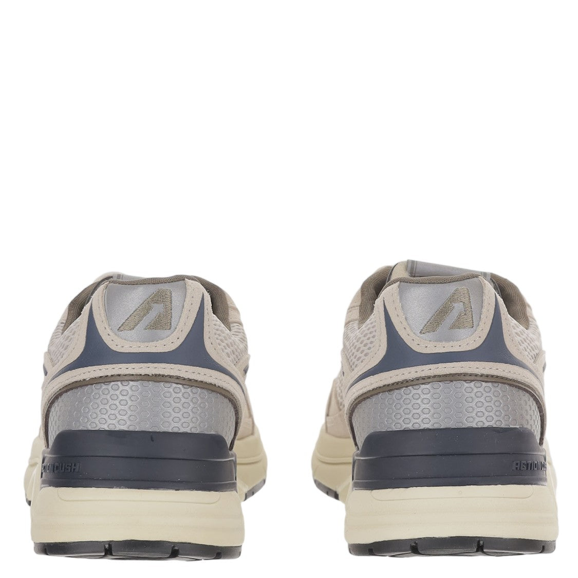 Autry Multi-Material Sneakers With Round Mesh Toe And Logo Accents