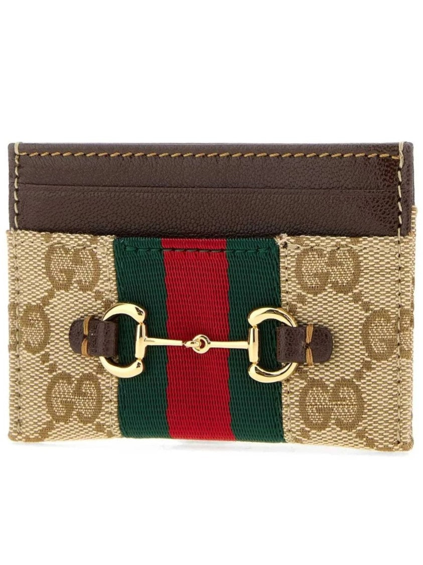 Gucci Beige Wwl Monogram Canvas Cardholder