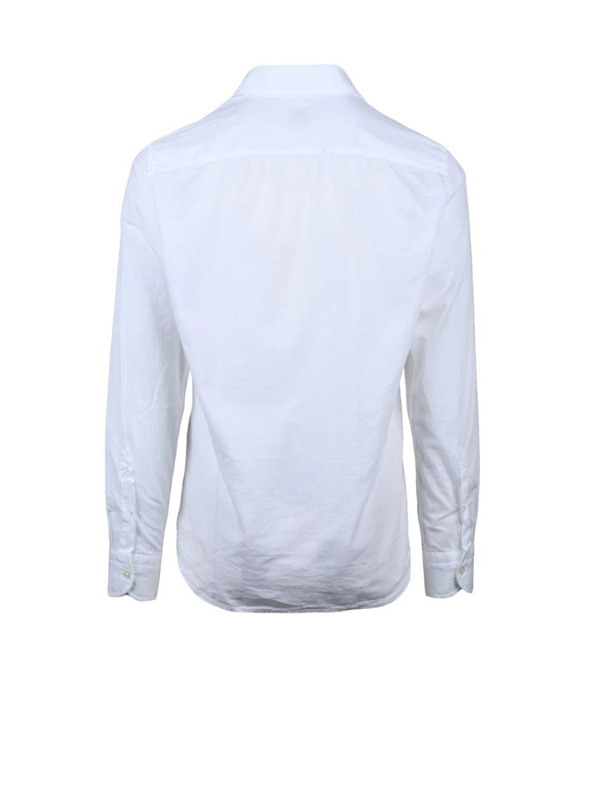 Sonrisa White Classic Long-Sleeve Shirt With Button-Down Front