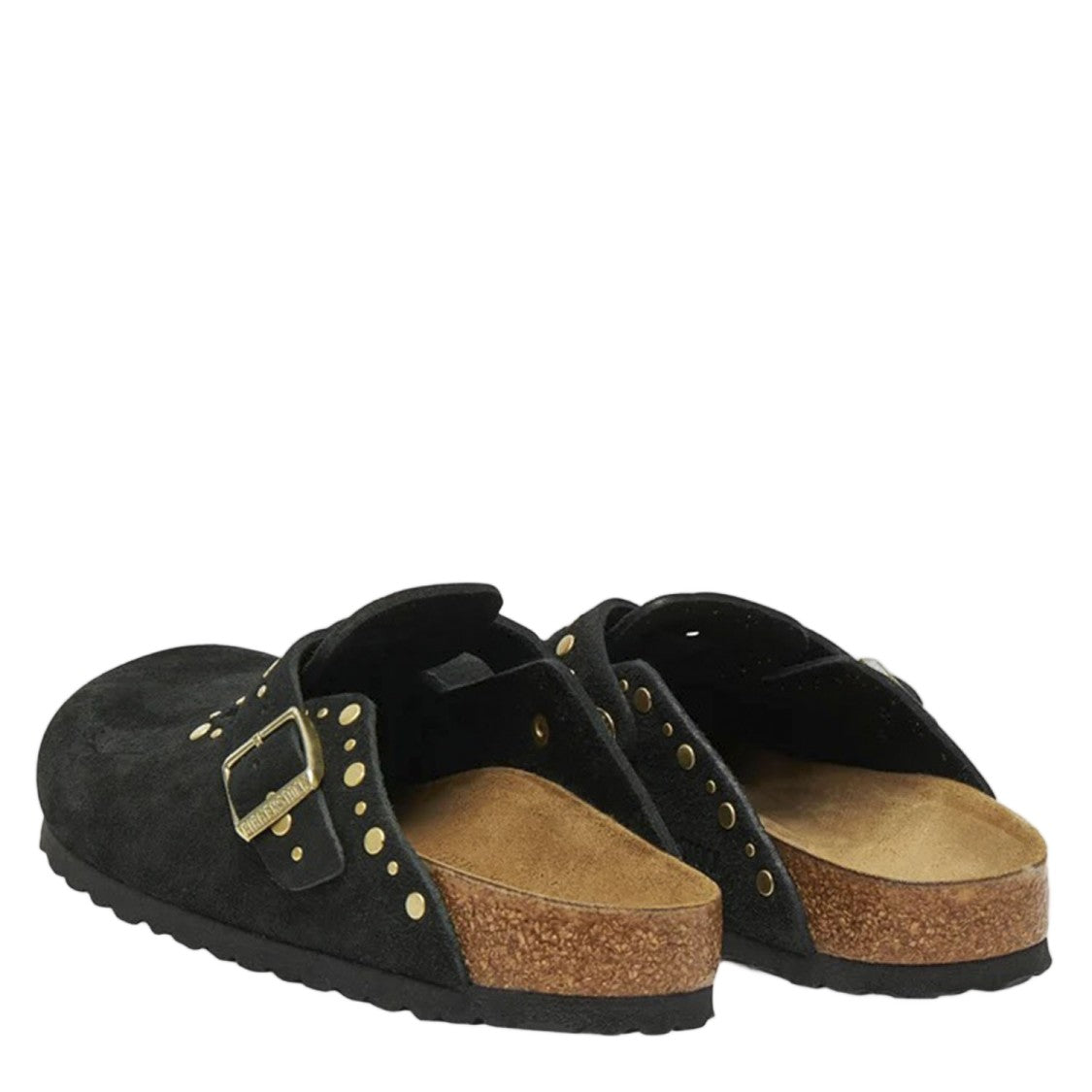 Birkenstock Suede Mules With Adjustable Strap And Stud Detailing