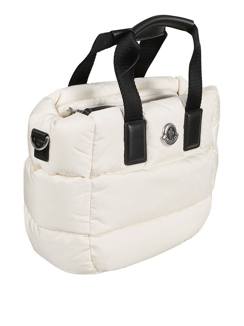 Moncler Padded Water-Repellent Nylon Handbag With Leather Accents