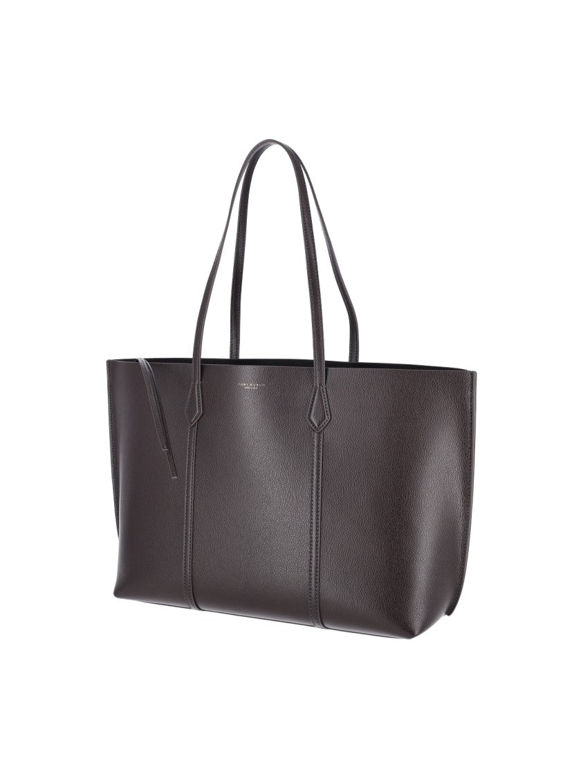 Tory Burch Perry Brown Smooth Leather Tote Bag