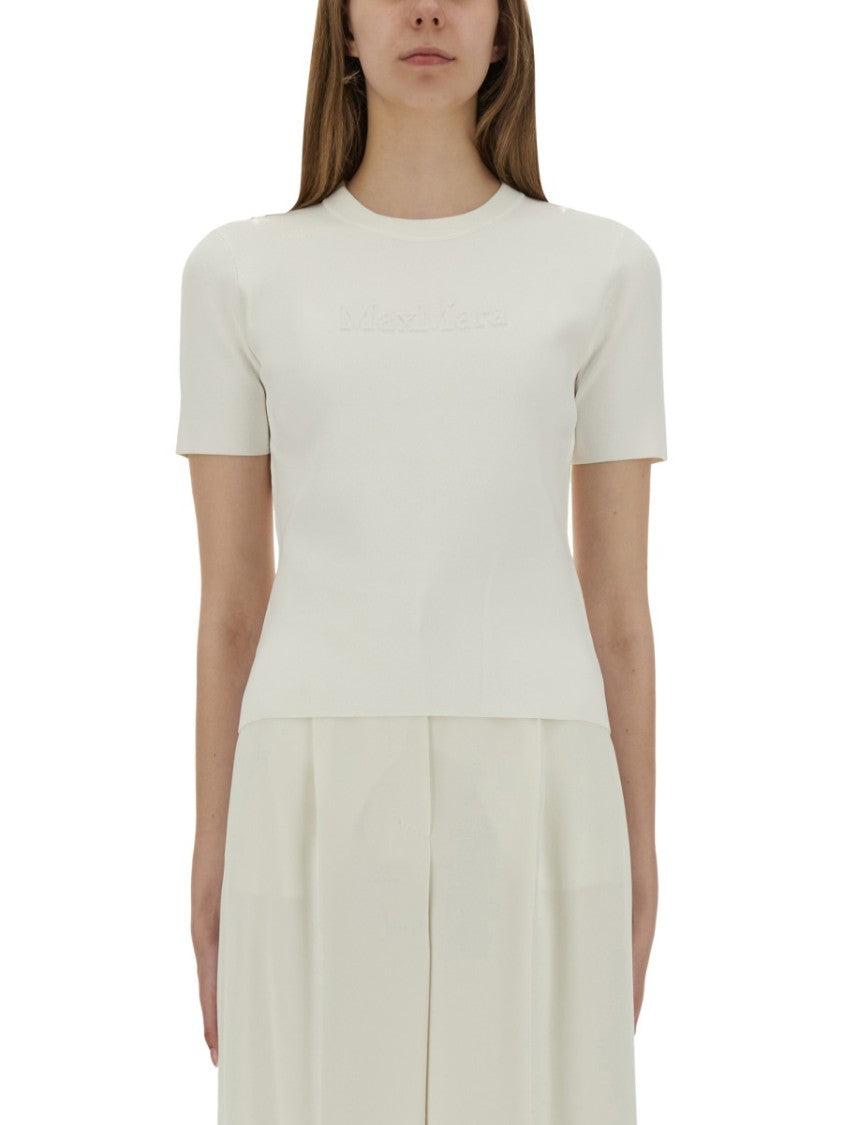 Max Mara Adelio Minimalist Slim Viscose-Blend T-Shirt