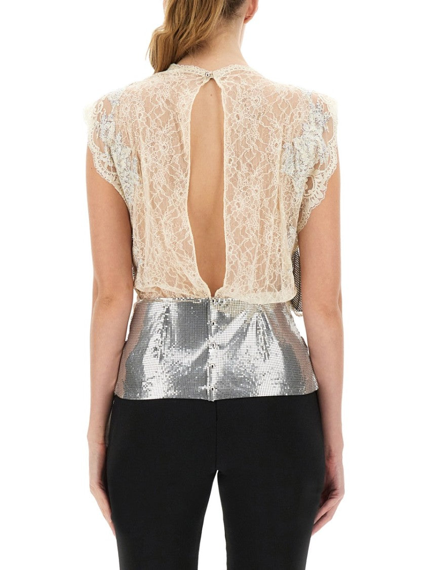 Rabanne Lace And Sequin Top