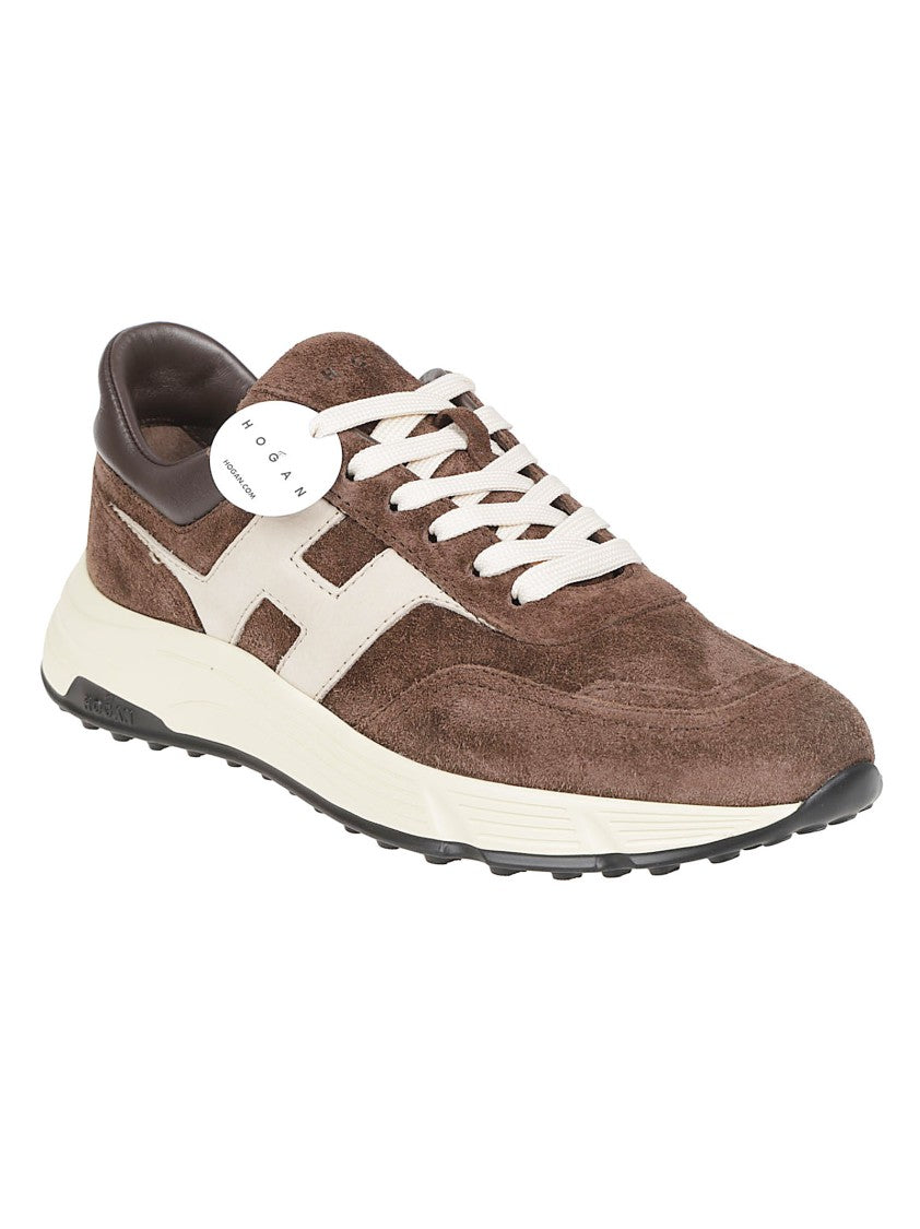 Hogan Hyperlight Suede-Leather Low-Top Sneakers