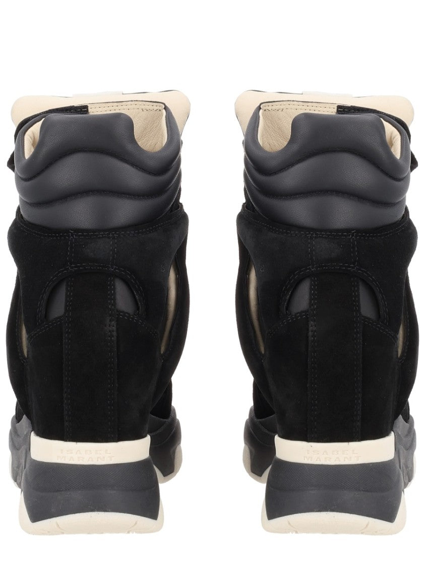 Isabel Marant Balskee High-Top Layered Leather Sneakers