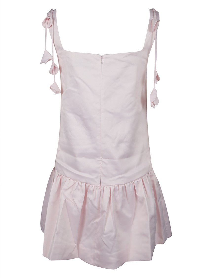 Self-Portrait Flower Taffeta Structured Mini Dress