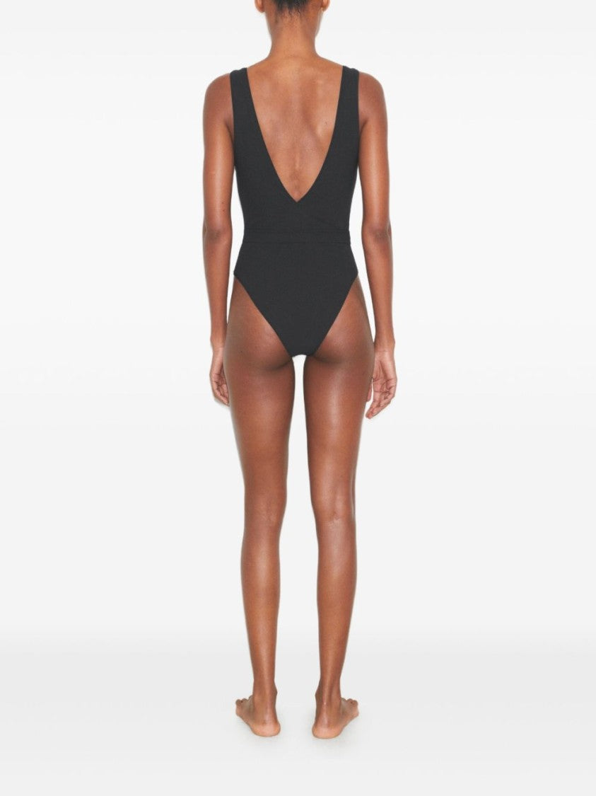 Tory Burch Belted Logo Swimsuit