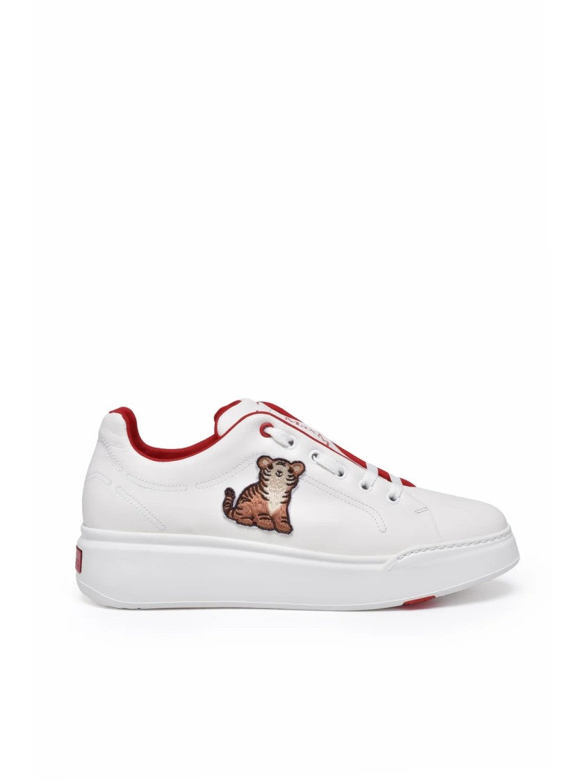 Max Mara White Leather Maxi Cny Sneakers