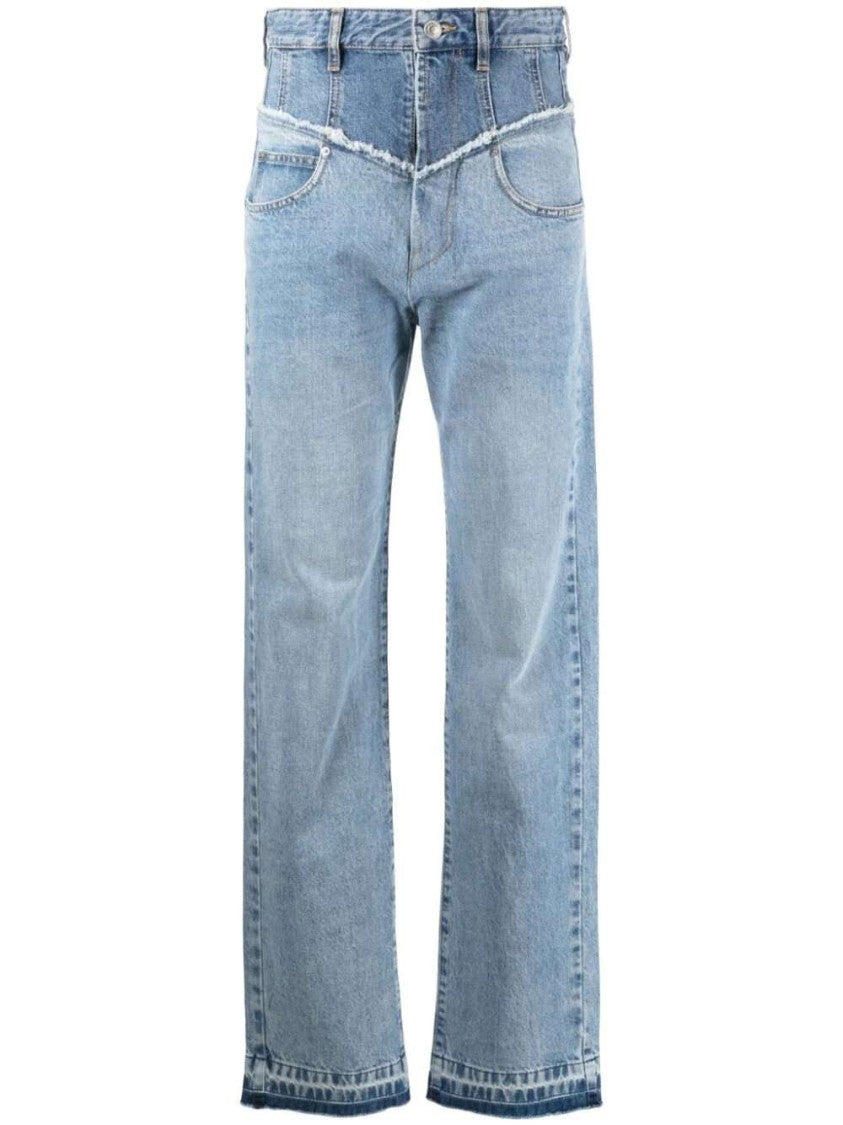 Isabel Marant Light Blue Noemie Straight-Leg Denim Jeans