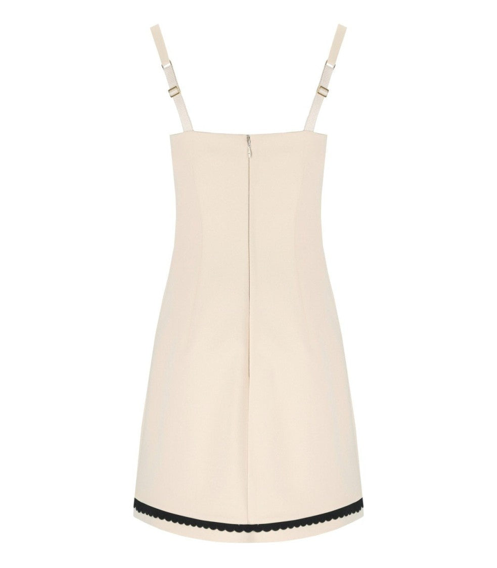Elisabetta Franchi Butter And Black Dress