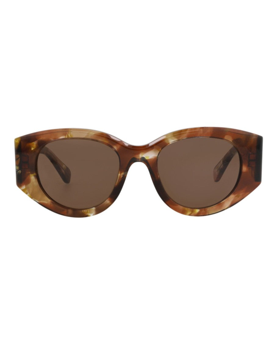 Chloé Round-Frame Sunglasses In Recycled Acetate With Tortoiseshell Pattern