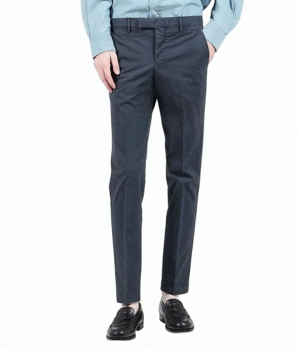 Pt Torino Tailored Straight Pants With Mid-Rise Waist And Belt Loops