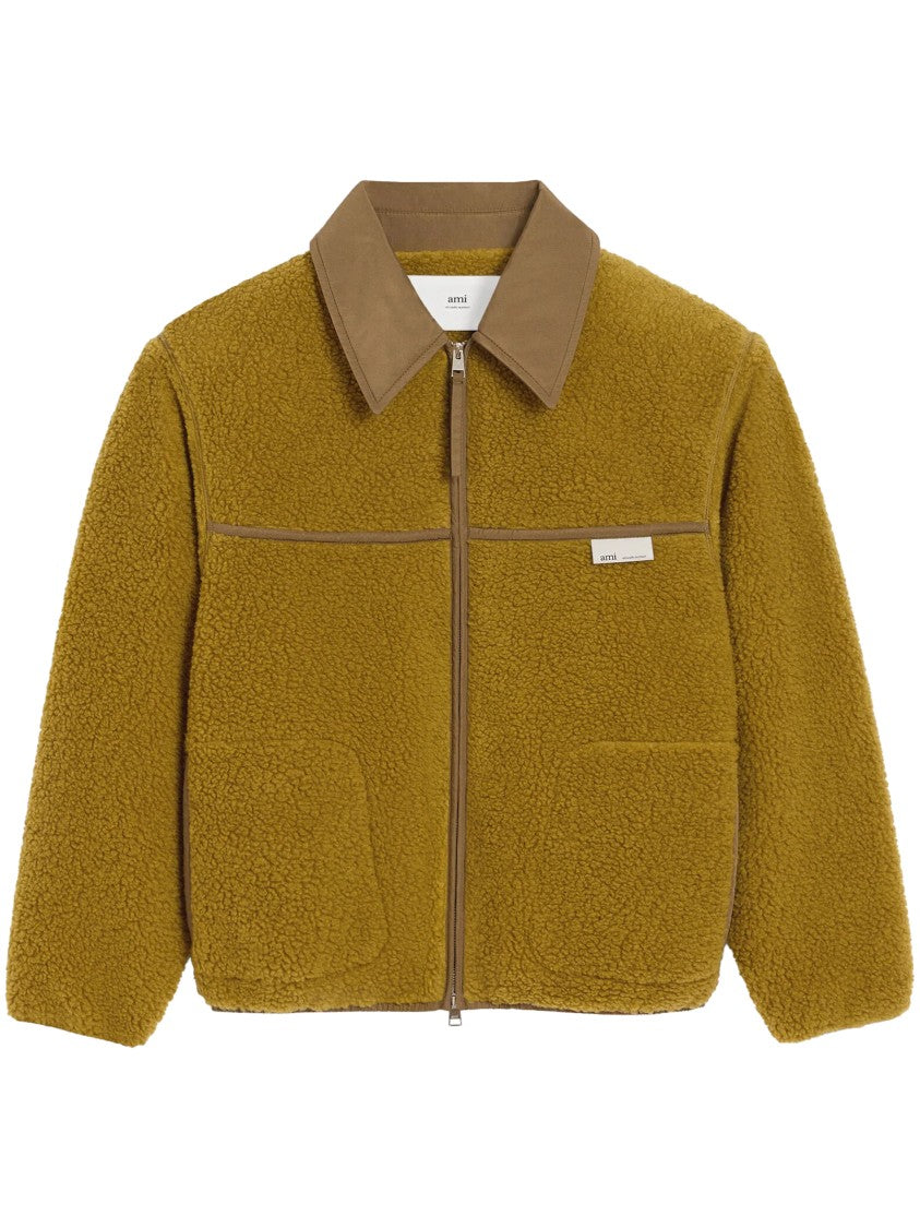 Ami Zip-Up Jacket With Structured Silhouette