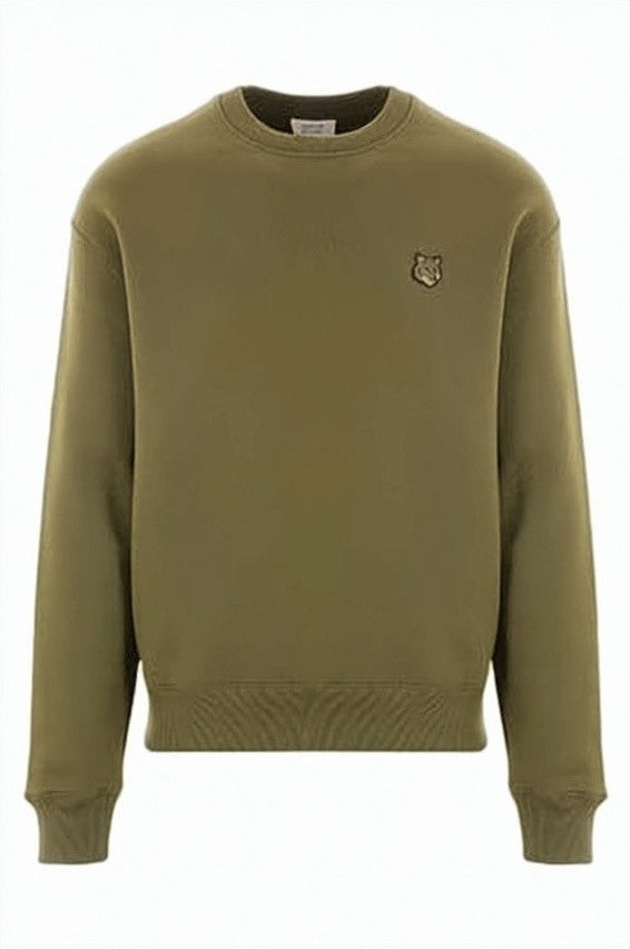 Maison Kitsuné Cropped Long-Sleeve Sweatshirt With Ribbed Details