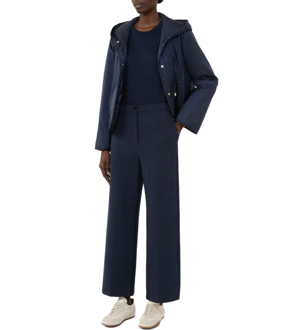 Max Mara Blue Wkdabano Cotton Casual Trousers