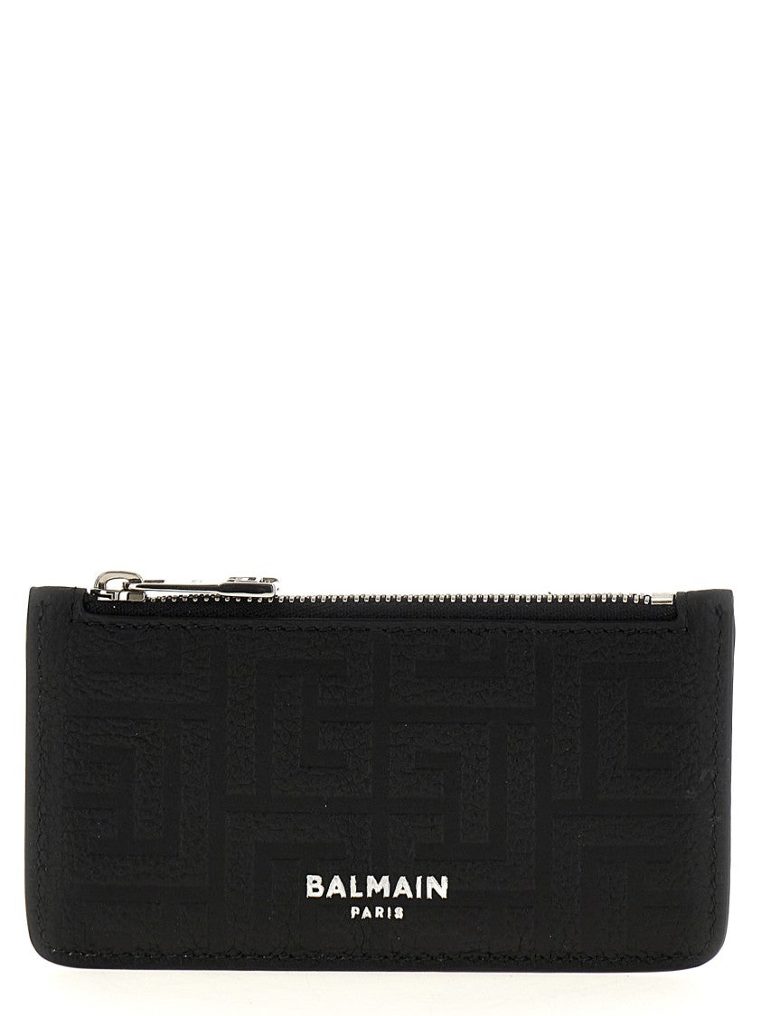 Balmain Grained Leather Purse