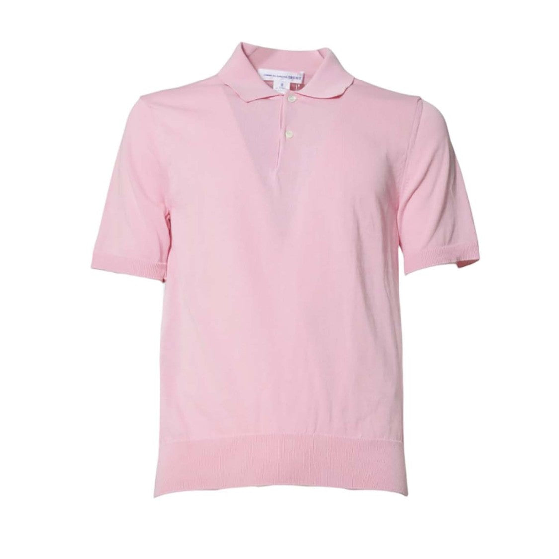 Comme Des Garçons Pink Cotton Knit Polo