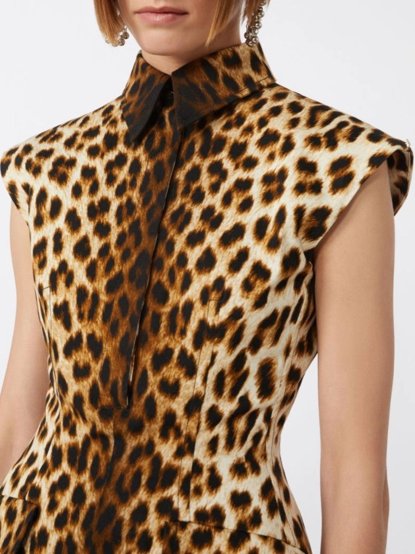 Sportmax Multicolor Animal Print Hourglass Dress
