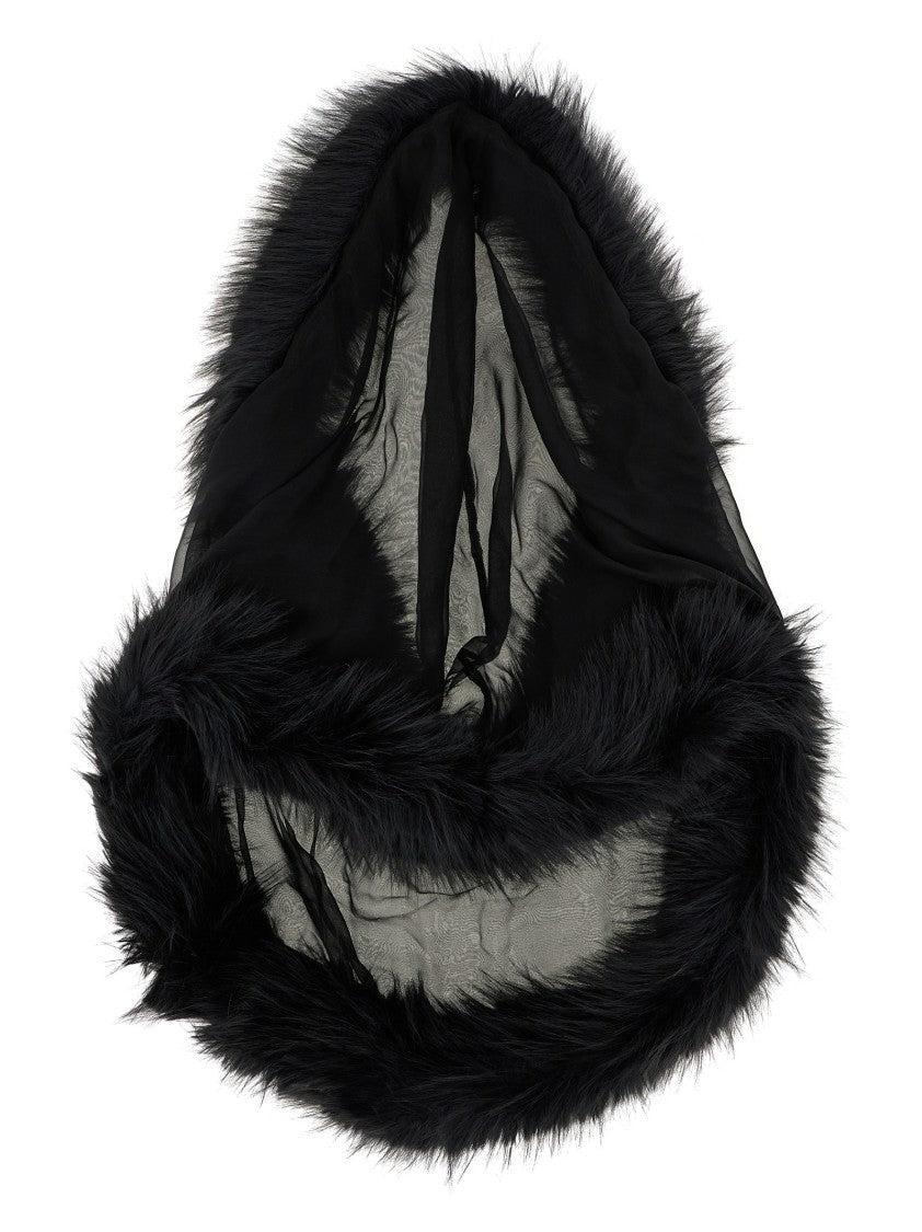 Dsquared2 Silk Chiffon Hooded Collar