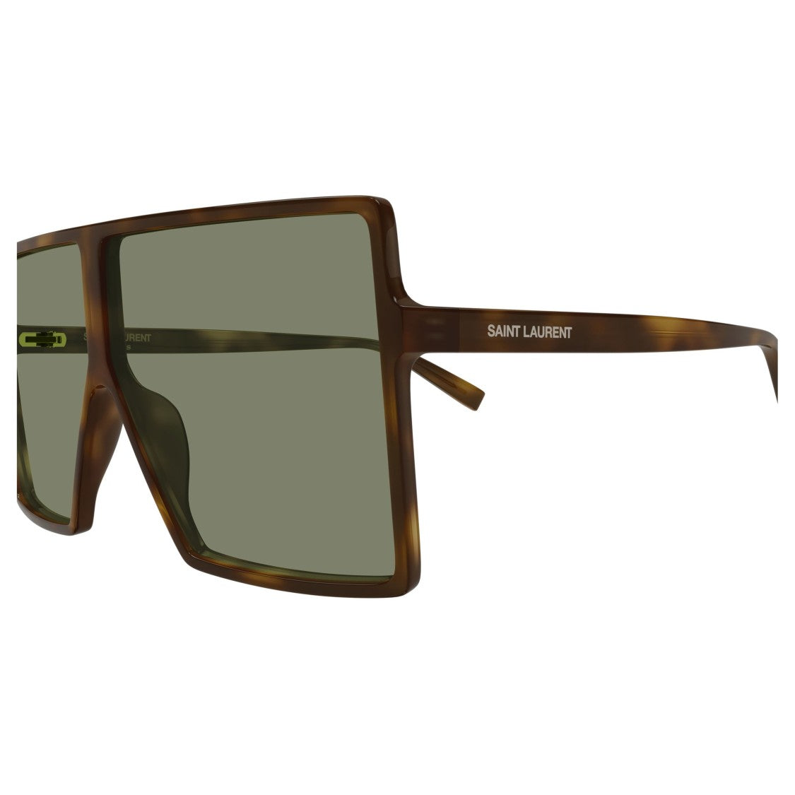 Saint Laurent Oversized Square Sunglasses With Tortoiseshell Design