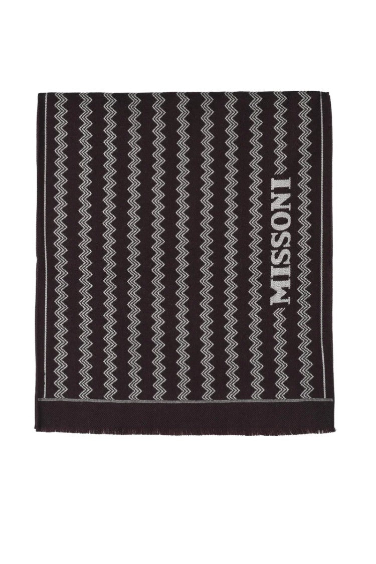Missoni Brown Beige Wool Scarf