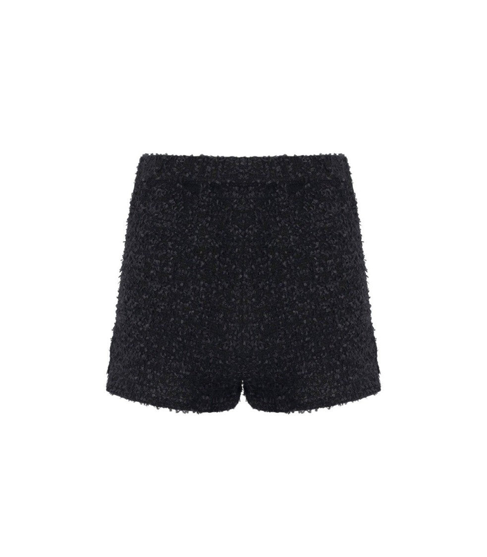 Elisabetta Franchi Black Shorts With Chain