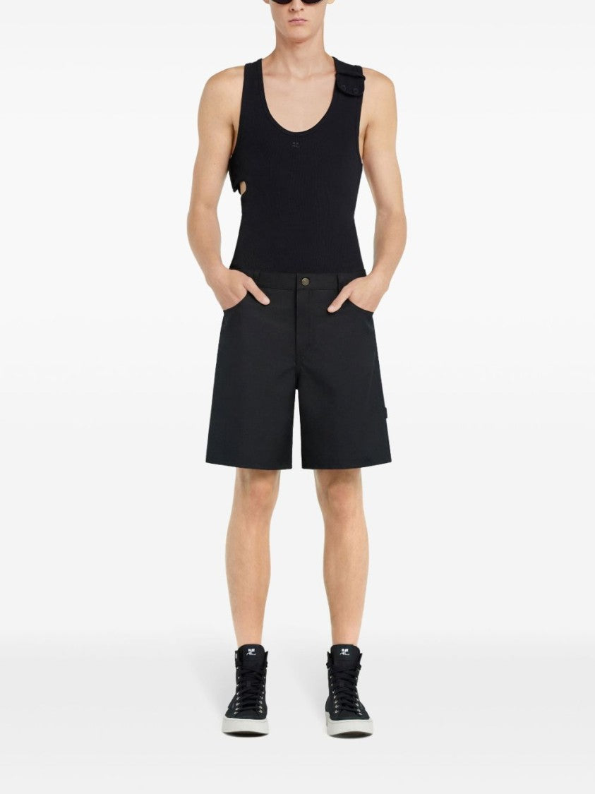 Courrèges Black Tailored Shorts