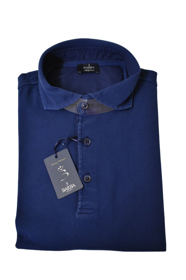 Barba Blue Delave Comfortable Premium Fabric Shirt