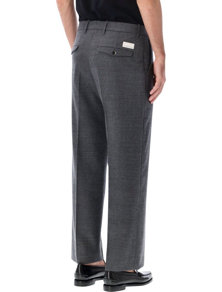 Nine In The Morning Apollon Grey Mid-Rise Straight-Leg Pants