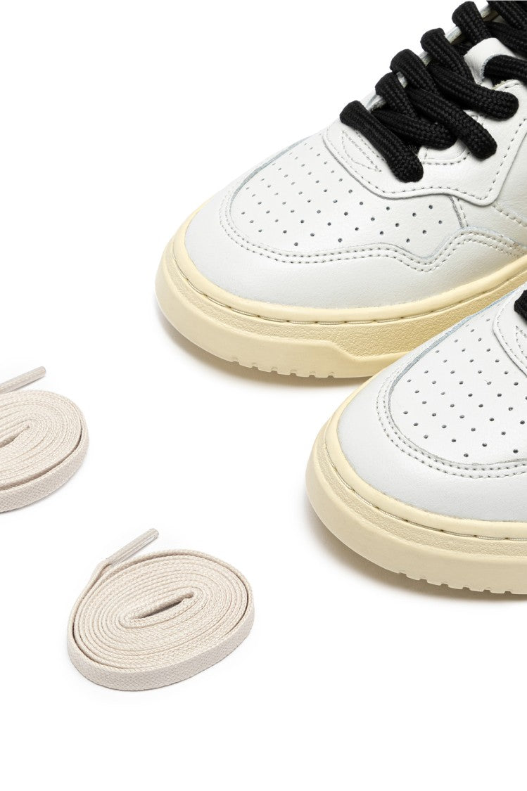 Autry White Medalist Animal-Print Sneakers