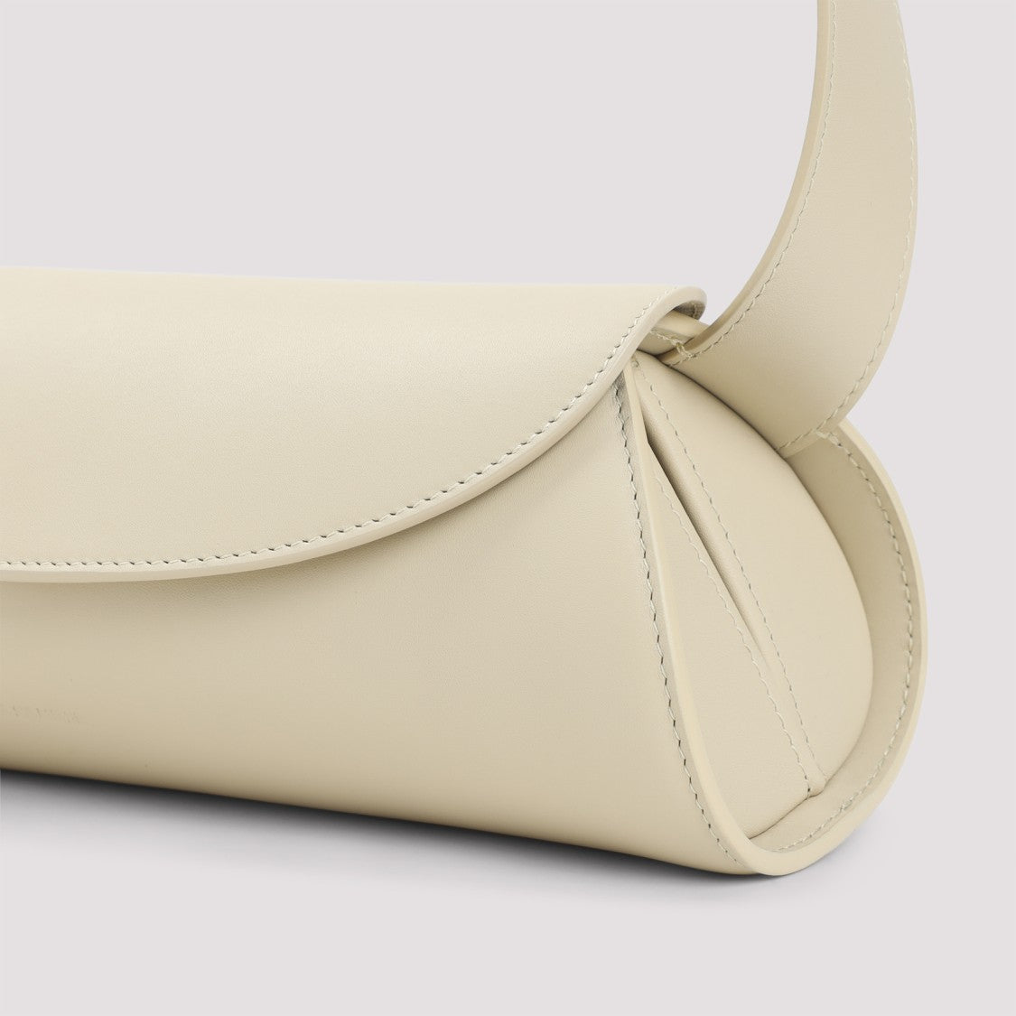 Jil Sander Cylindrical Teak Lamb Leather Cannolo Handbag