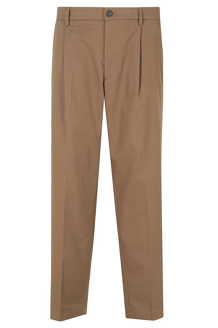Department 5 Wide-Leg Pants With Single Pleat And Technical Drill Fabric