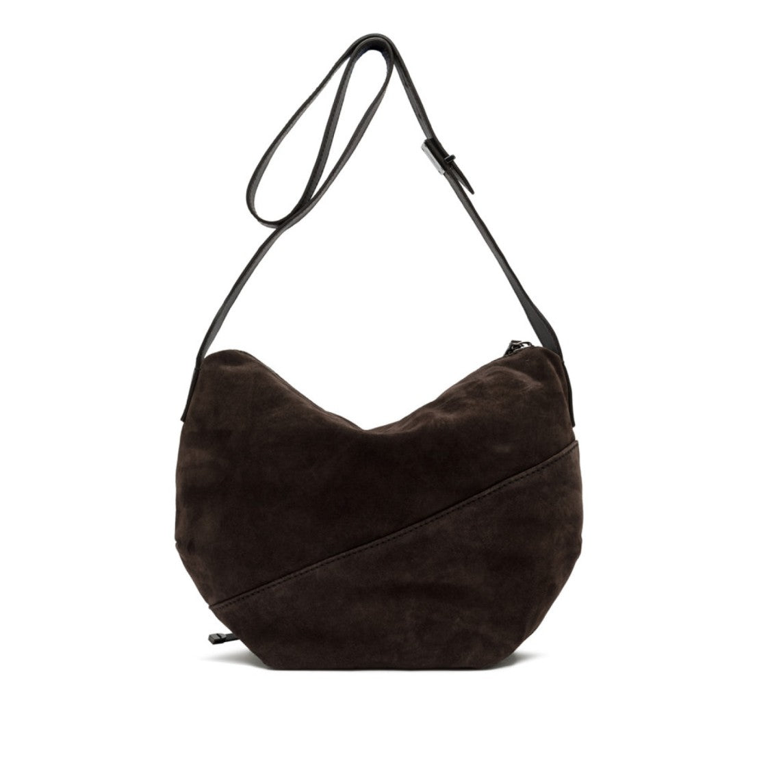 Plinio Visona' Shania Bag In Dark Brown Suede