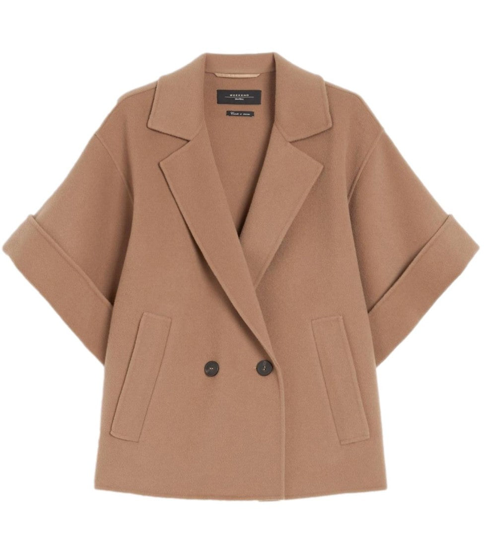 Max Mara Short Double-Breasted Coat With Boxy Silhouette