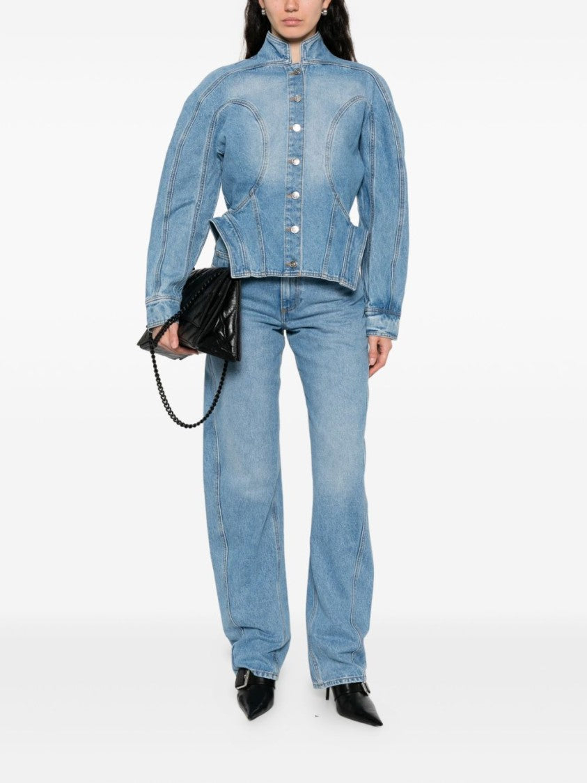Mugler Medium Blue Denim Jacket