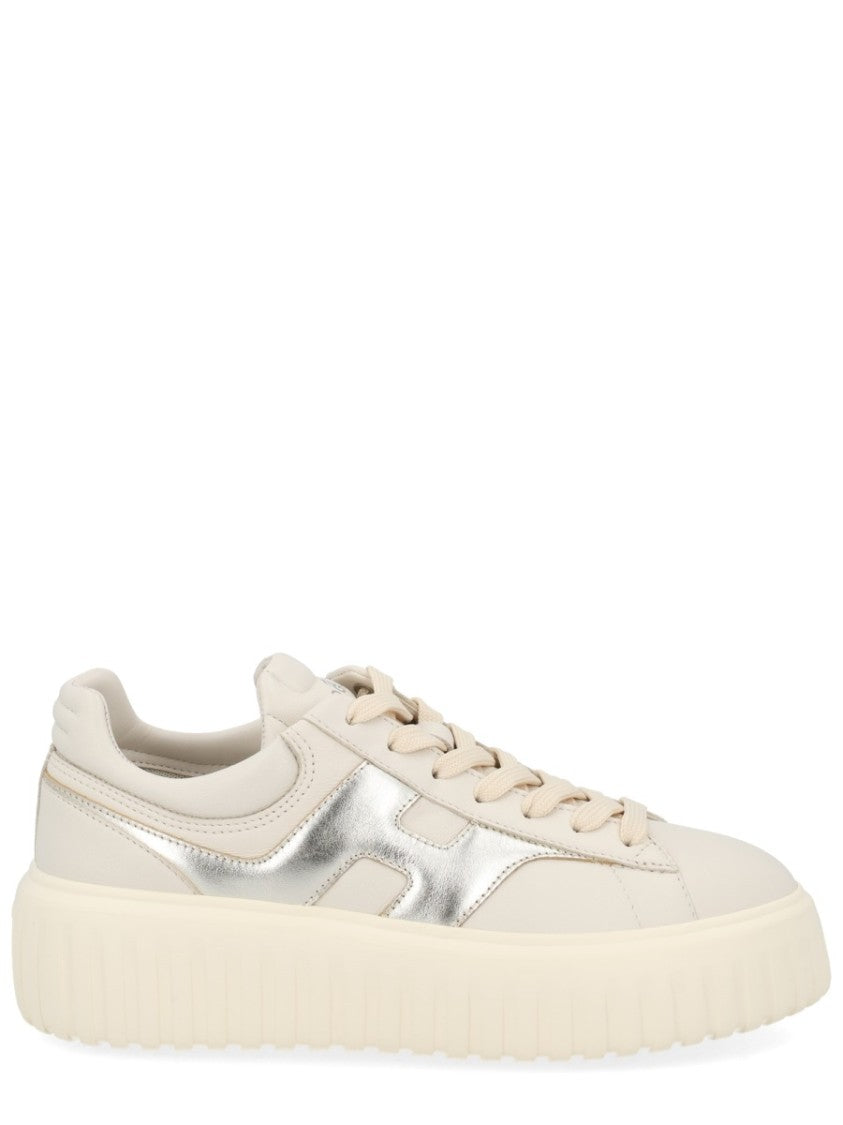 Hogan Low-Top Sneakers With Metallic 'H' Stripe And Padded Collar