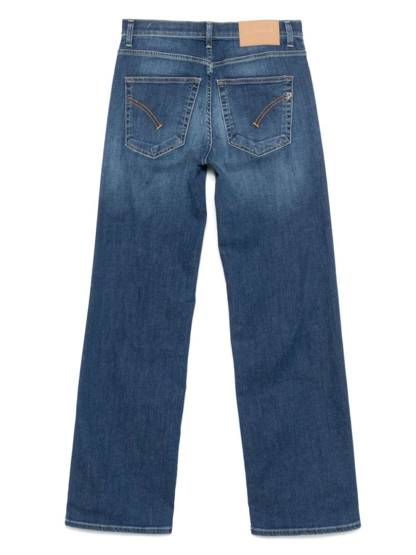 Dondup Wide-Leg Jeans With Faded Blue Wash