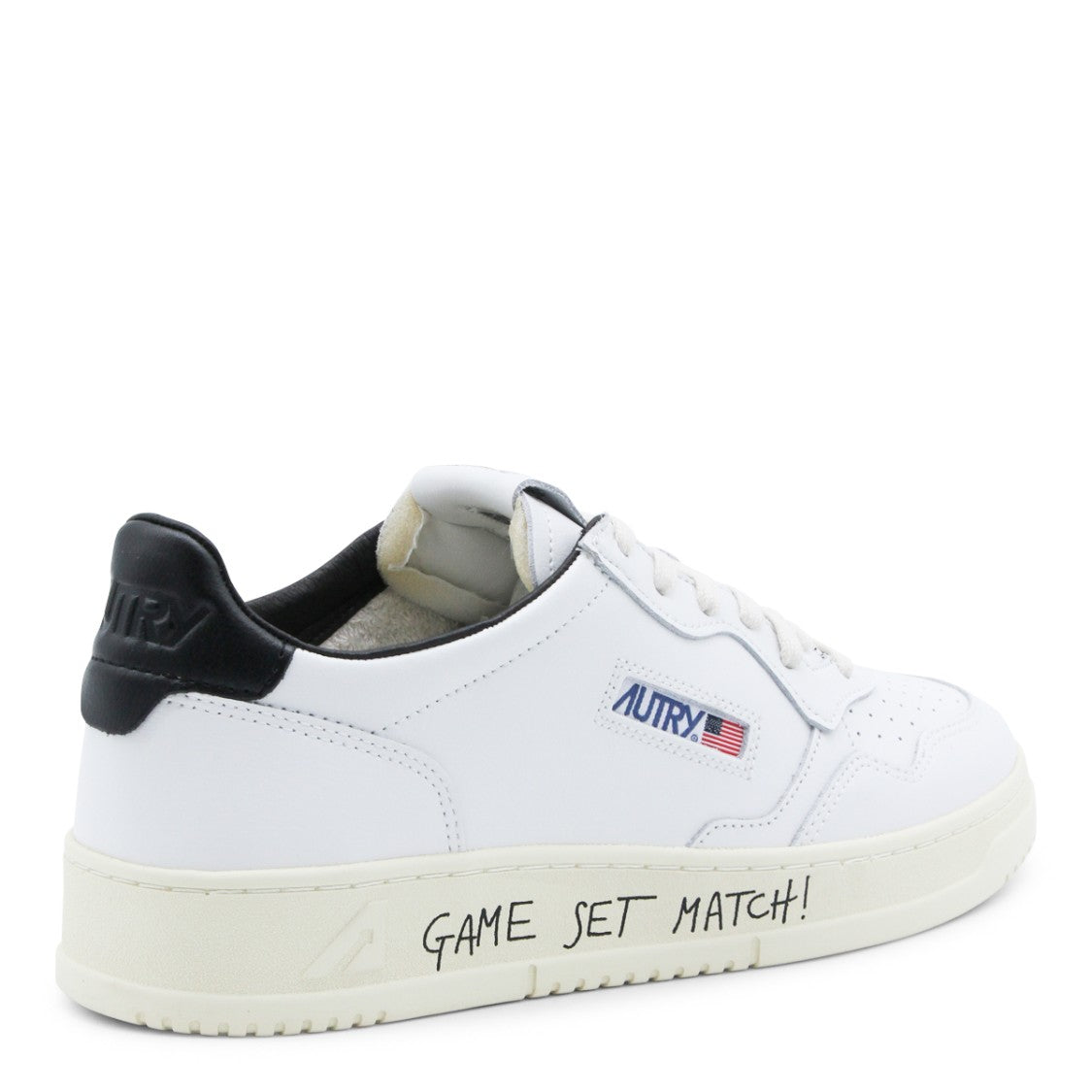 Autry White Leather Low-Top Sneakers
