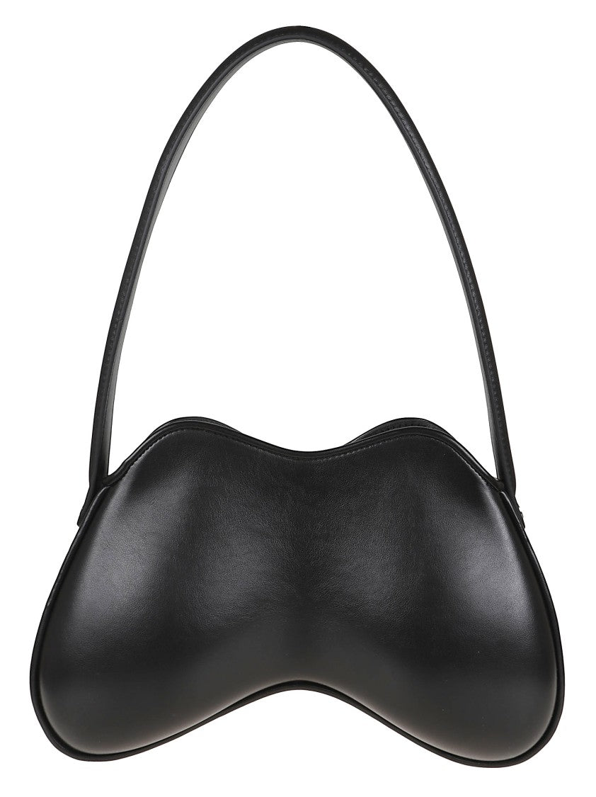 Diesel Sculptural Black Polyurethane Shoulder Bag