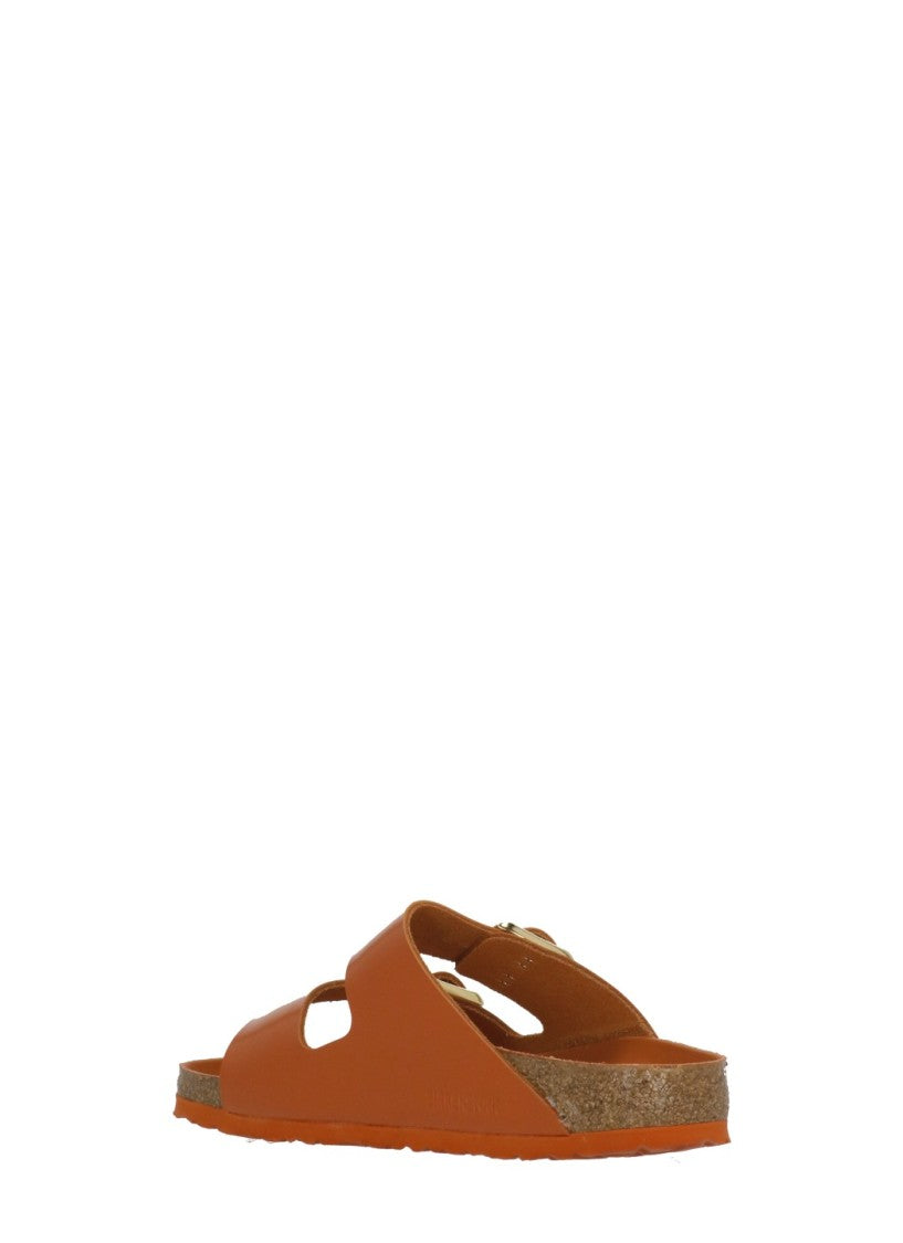 Birkenstock Orange Arizona Buckle Leather Sandals
