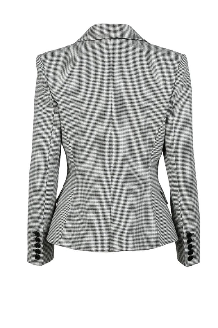 Alexandre Vauthier Double-Breasted Viscose Wool Jacket - Black/White
