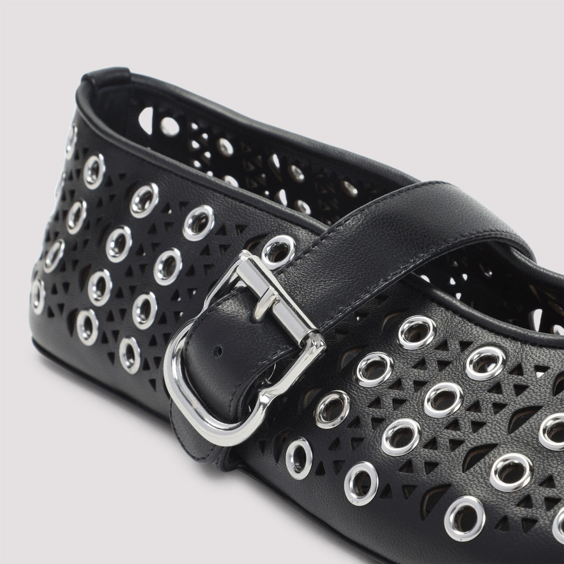 Alaïa Black Lamb Leather Ballet Flats Ballerinas