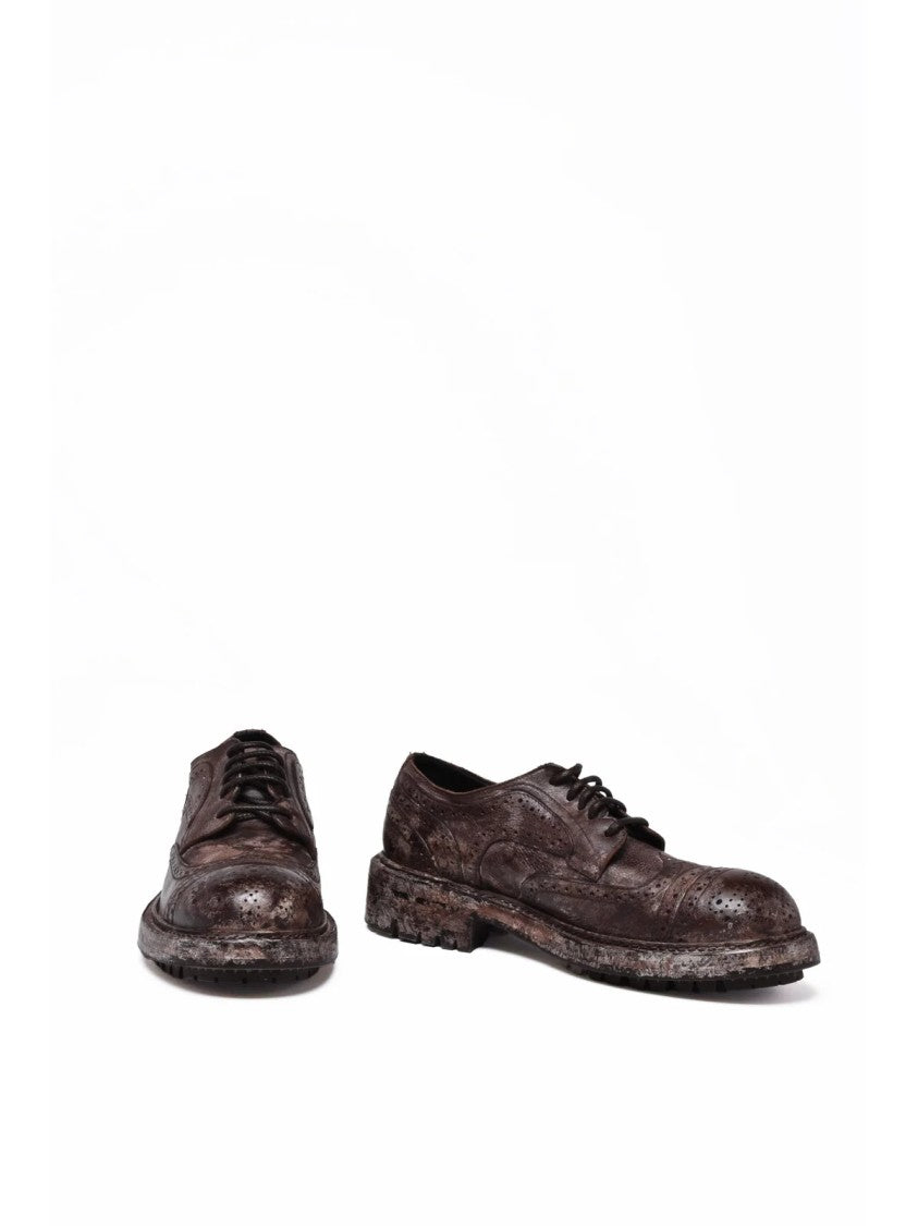 Dolce & Gabbana Brown Leather Brogue Shoes